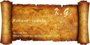 Kehrer Gunda névjegykártya