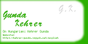 gunda kehrer business card